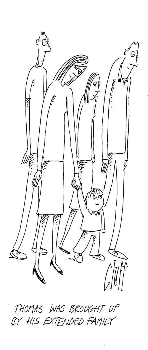 Thomas was brought up by his extended family