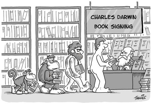 Charles Darwin Book Signing.