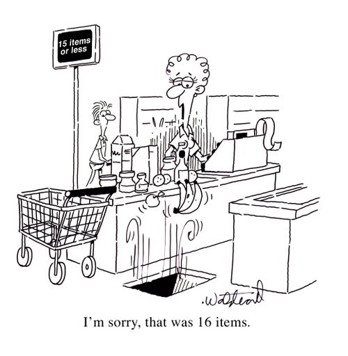 That was 16 items.