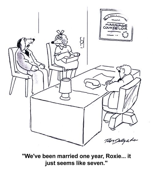 'We've been married one year, Roxie...it just seems like seven.'