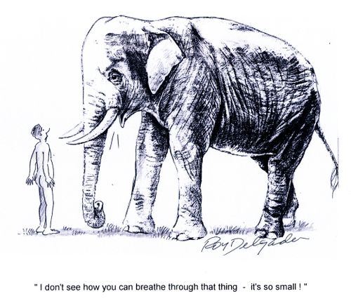 'I don't see how you can breathe through that thing - it's so small!'
