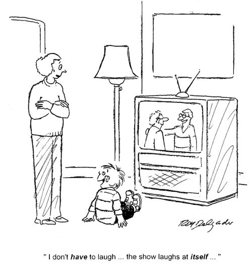 'I don't have to laugh...the show laughs at itself...'