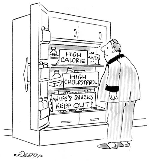 High calorie - High cholesterol - Wife's snacks keep out!