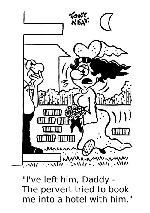 'I've left him, Daddy - The pervert tried to book me into a hotel with him.'