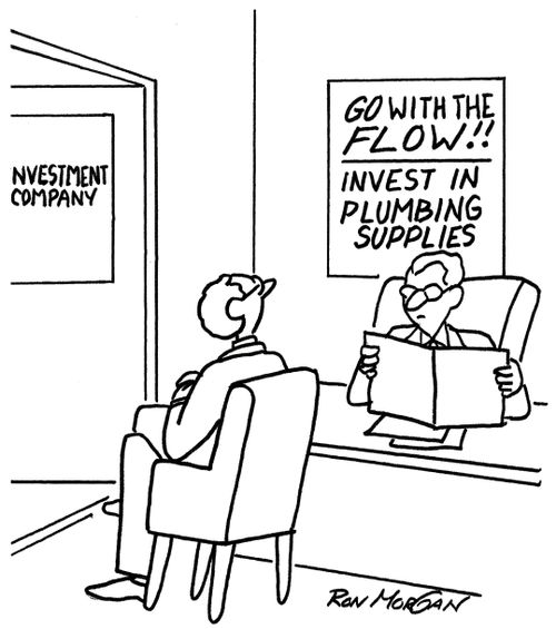 Go with the flow! Invest in plumbing supplies.