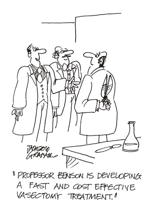 'Professor Benson is developing a fast and cost effective vasectomy treatment.'