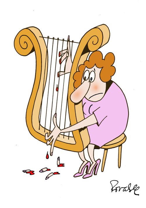Occupational Hazards of Playing the Harp.
