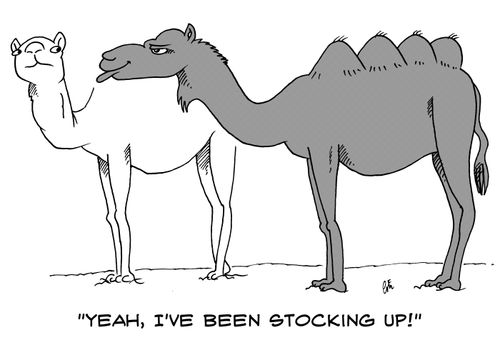 'Yeah, I've been stocking up!'