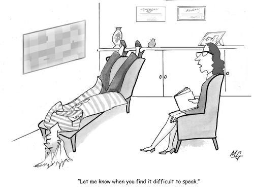 'Let me know when you find it difficult to speak.'