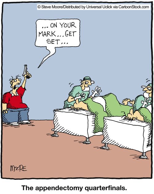 The appendectomy quarterfinals.
