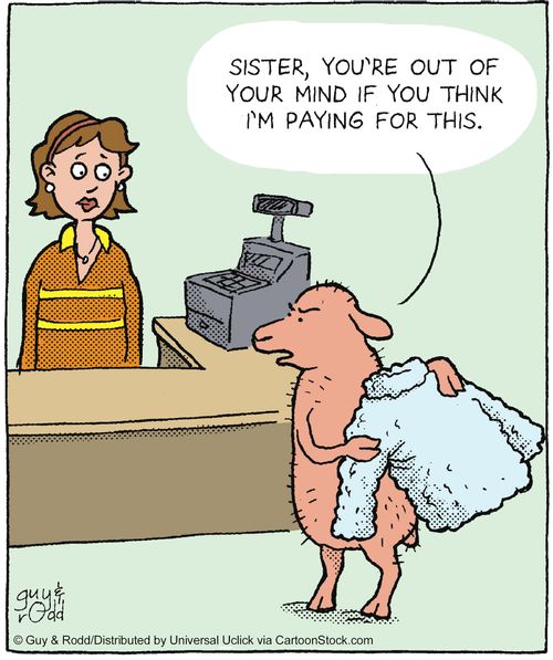 'Sister, you're out of your mind if you think I'm paying for this.'