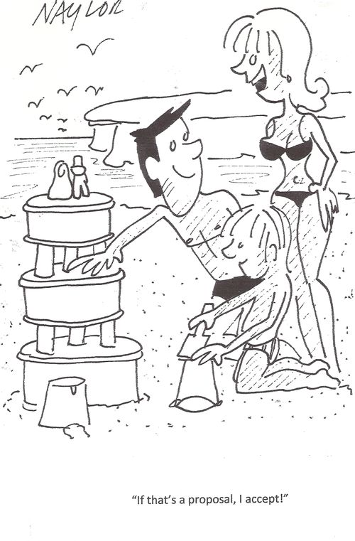 'If that's a proposal, I accept!'