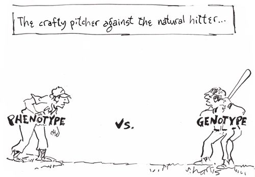 'The crafty pitcher against the natural hitter...'