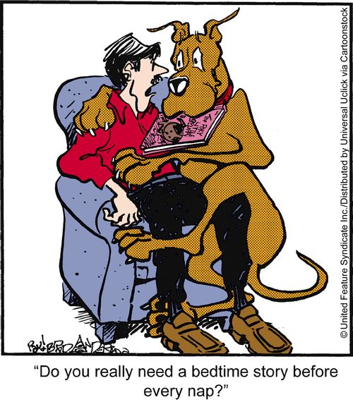 'Do you really need a bedtime story before every nap?'