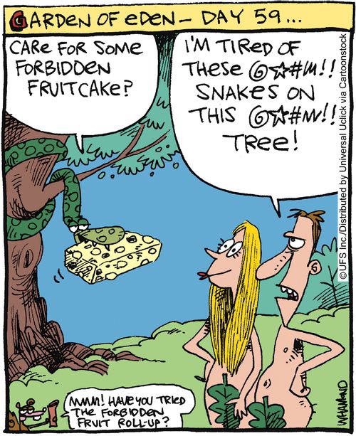 'Care for some forbidden fruitcake?'