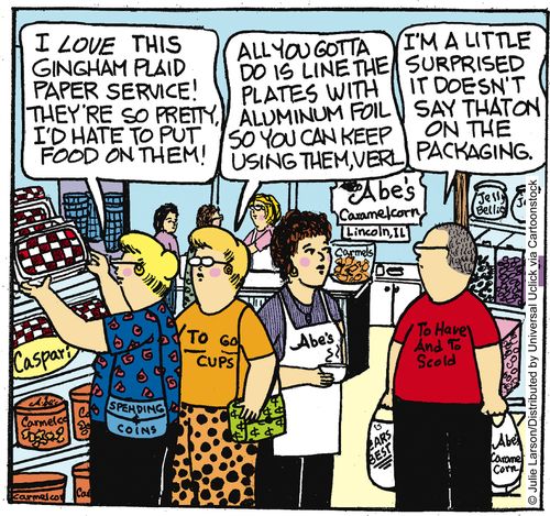 'I Love this gingham plaid paper service! They're so pretty, I'd hate to put food on them!'