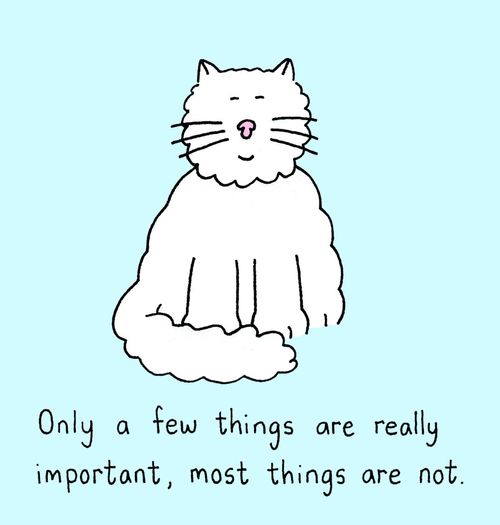 Only a few things are really important, most things are not.