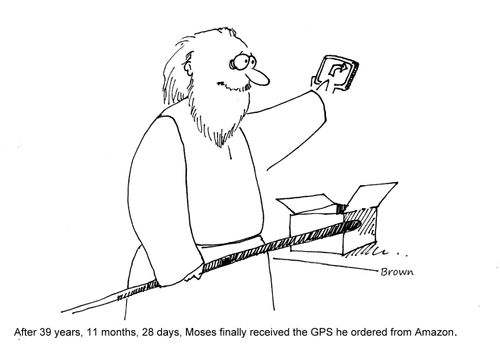 After 39 years, 11 months, 28 days, Moses finally received the GPS he ordered from Amazon.
