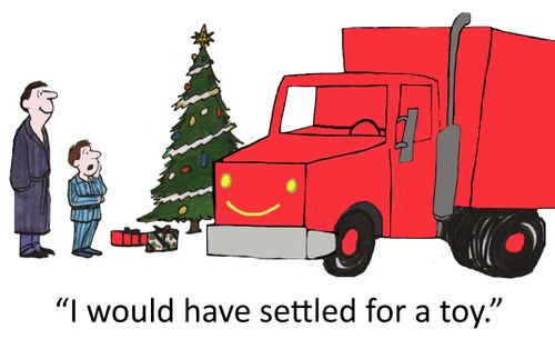 'I would have settled for a toy.'