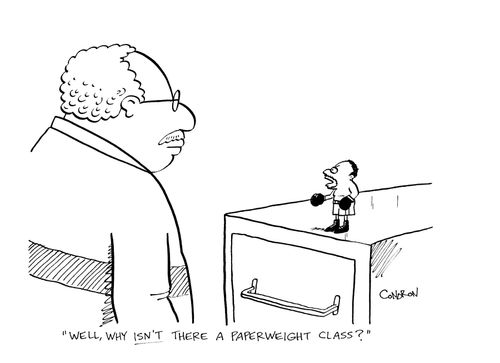'Well, why isn't there a paperweight class?'