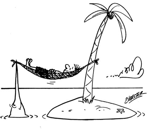 Desert island hammock.