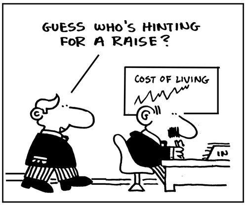 Guess who's hinting for a raise.