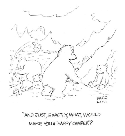 'And just exactly what would make you a happy camper?'