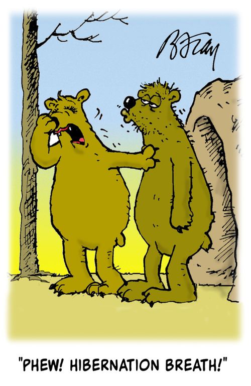 'Phew! Hibernation breath!'