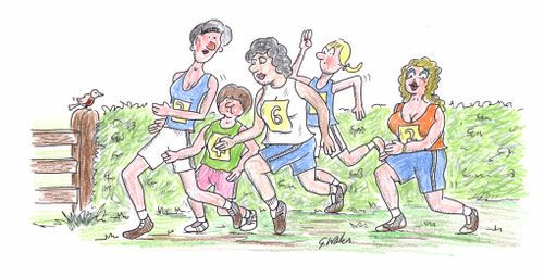 Women in a cross country race