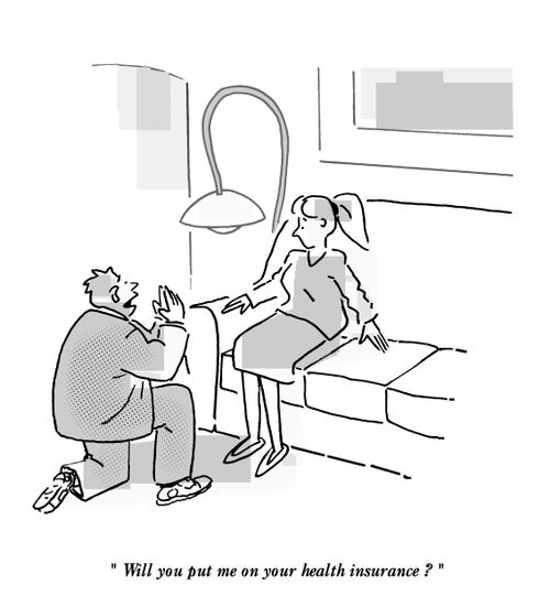 'Will you put my on your health insurance?'