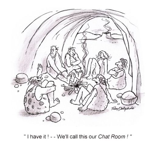 'I have it! - - We'll call this our Chat Room!'