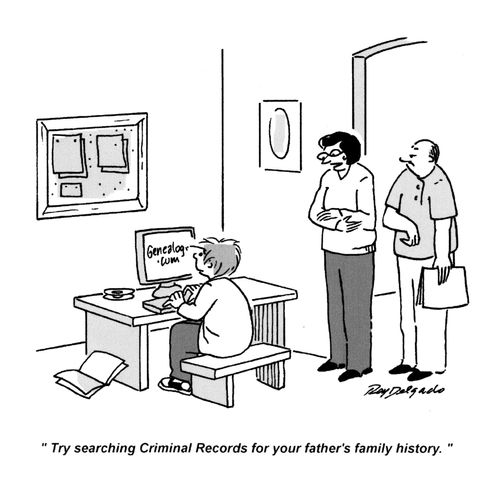 'Try searching Criminal Records for your father's family history.'