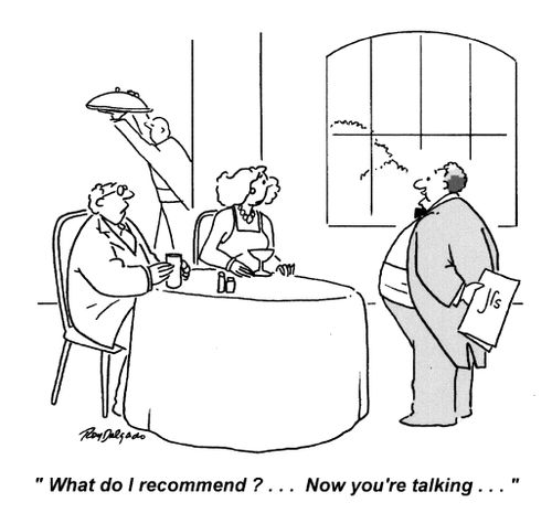 'What do I recommend?.. Now you're talking.|