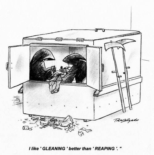 'I like 'gleaning' better than 'reaping'.'