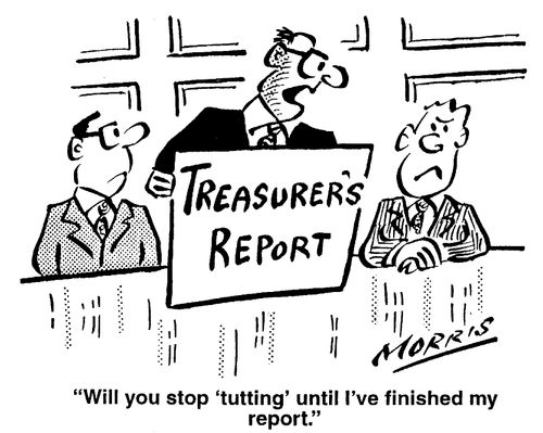 "Will you stop 'tutting' until I've finished my report."