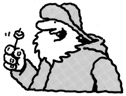 Fisherman with a cocktail snack.