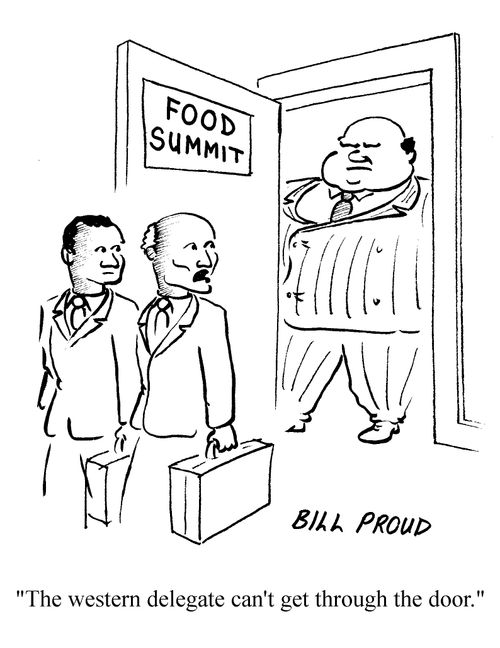 Food Summit: 'The western delegate can't get through the door.'