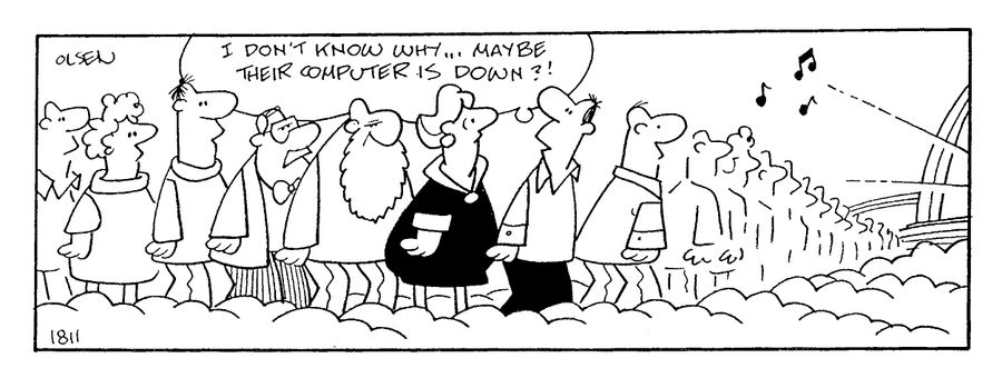 "I don't know why...maybe their computer is down?"