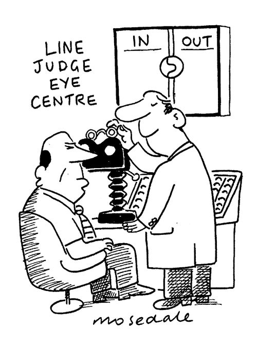 'Line judge eye centre'