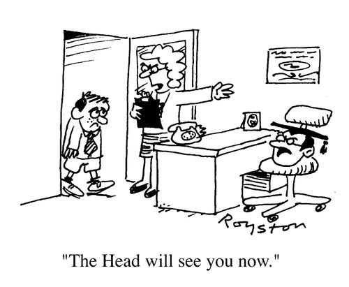 "The head will see you now."