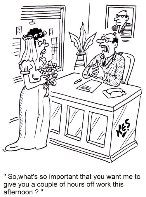 "So,what's so important that you want me to give you a couple of hours off work this afternoon?"