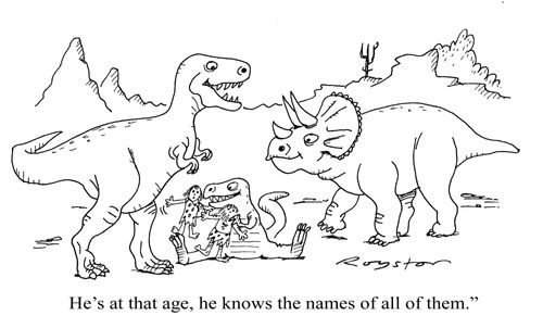 'He's at that age, he knows the names of all of them.'
