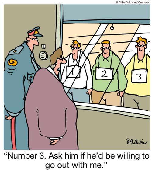 "Number 3. Ask him if he'd be willing to go out with me."
