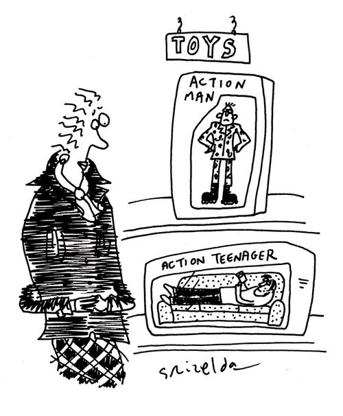 Toys: Action Man and Action Teenager.