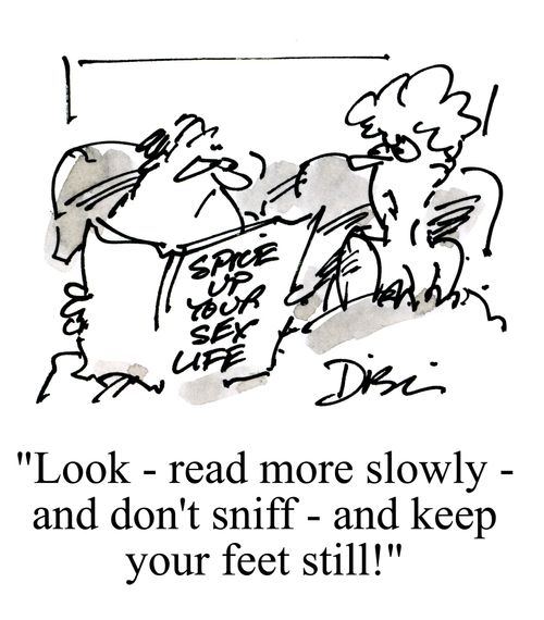 'Look - read more slowly - and don't sniff - and keep your feet still!'