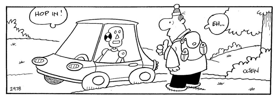 robot in car