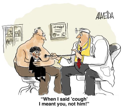 'When I said 'cough' I meant you, not him!'
