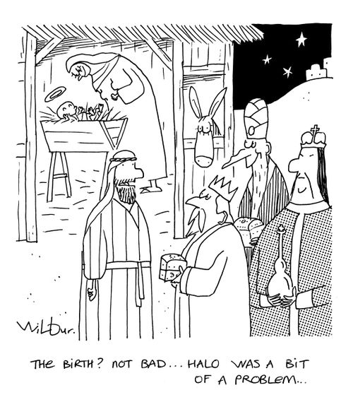 'The birth? Not bad. Halo was a bit of a problem...'