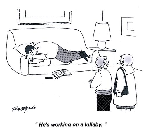'He's working on a lullaby.'