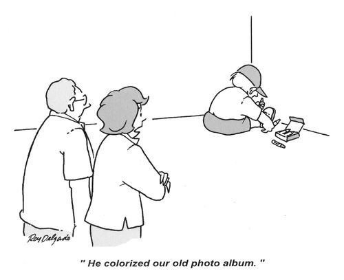 'He colorized our old photo album.'